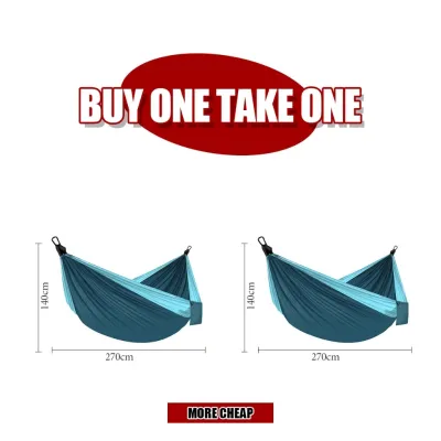 【270X140cm】Buy 1 Take 1 single hammock camping hammockhammock duyan military duyan swing indoor hammock