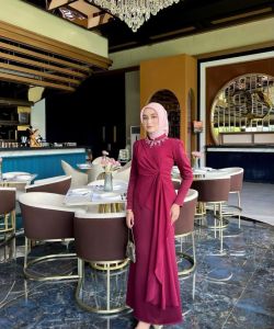 Eleeana Dress Ceruty Mix Payet Gamis Wanita Terbaru 2024 Viral Dress Kondangan Wanita Muslim Elegan