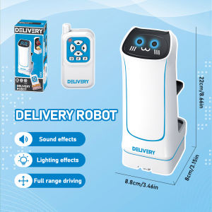 Kids Food Delivery Robot Toy with 2.4G Remote Control Interactive Sound & Light Effects Birthday Gift for Boys and Girls Ages 3+