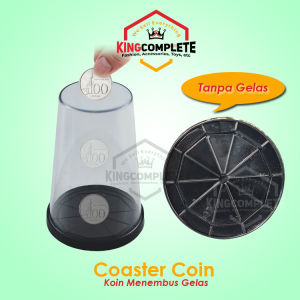 Coaster Coin Alat Sulap Koin Coin Away Plastik