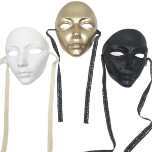 Paintable Masquerade Mask Phantom Mask Full Face Mask For Adult Halloween Cosplay Masquerade Themed Party Photography