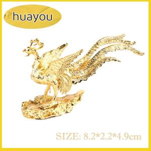 huayou Vàng Phoenix Tượng Hương Stick Chủ Trang Trí Nội Thất Mini Xách Tay Hương