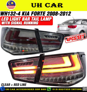 WH132-4 Kia Forte 2008 - 2012 Led Light Bar Tail Lamp Taillamp Taillight With Signal Running (Clear)