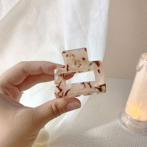 F4 Jepit Rambut Salon 5cm Model Kotak Bolong Bahan Selulosa Asetat Warna Jade dengan Handle HSA003