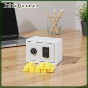 Eelux 1 Bộ quy mô 1 12 Dollhouse Vàng Bar an toàn mini mô hình mô phỏng thu nhỏ mật khẩu an toàn lưu trữ Tủ trang trí cảnh nhà