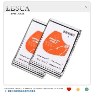 Emergency Thermal Blanket Outdoor Hypothermia Prevention Lifesaving Typhoon Waterproof Aluminum Foil Blanket for Camping