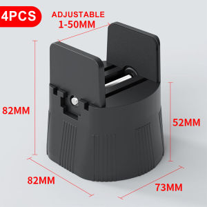 onuobao Adjustable Furniture Heightening Foot Pads High Base Support Leg Pads Coffee Table/table Legs/sofa Cushions Bed Foot Heightening Foot Pads