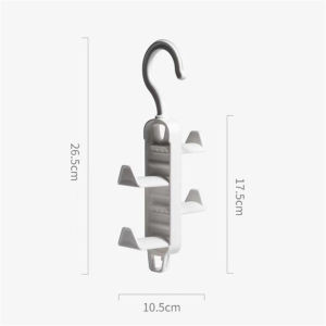 Wardrobe Two Sided Hanger for Handbag Belt Scarf Rotatable Double Sided Wardrobe Accessory Hanger Hook