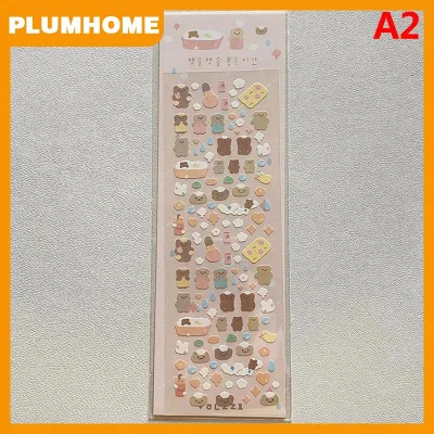 PLUMHOME 1PC Hàn Quốc phổ biến phim hoạt hình Bunny gấu Laser Sticker scrapbooking Stick DIY Chất liệu văn phòng phẩm Kawaii nghệ thuật trang trí nguồn cung cấp