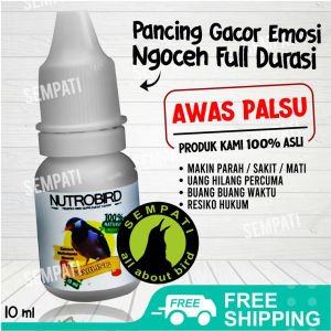 SEMPATI Vitamin Burung Jalak Nutrobird Starling Original 100% - Dijamin Super Gacooooorrr - Obat Penggacor Gacor Jalak / Nutrisi Burung / Vitamin Burung / Ampuh  Mujarab Dan Sangat Jitu / Suplemen Burung Paling Ampuh / Khasiatnya Sudah Terbukti NOJLK