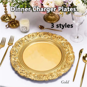 Elegant Dinner Charger Plates Fruit Dim Sum Dish Embossed Design Applicable To Wedding Hotel Party Craft Tray