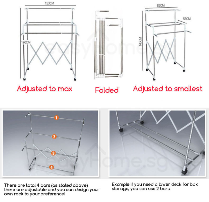 Korean Clothes Rack Br703 BR702 drying rack foldable laundry rack