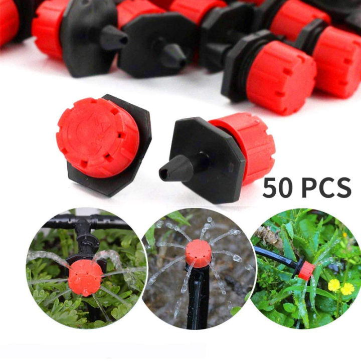 50/100PCS Adjustable Irrigation Drippers Sprinklers Emitter Drip Anti ...