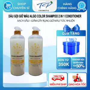 Dầu Gội Giữ Màu Tóc Algo Color Shampoo 2in1 Conditioner 1000ml :sạch sâu giảm gãy rụng giữ màu tóc