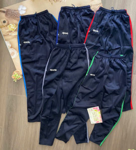 Quần dài nam thể thao từ 38kg-70kg thun MỎNG VỪA 3 SỌC MÀU IN LOGO - QN74