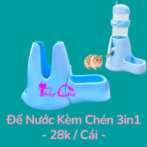 ĐẾ NƯỚC KÈM CHÉN 3IN1 CHO HAMSTER