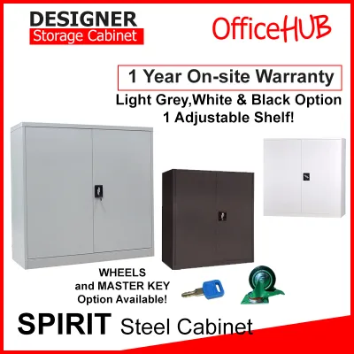 OFFICEHUB Low Steel Swing Door Cabinet SPIRIT Bookshelf Home Cabinet Study Cabinet Office Cabinet Metal Cabinet High Cabinet High Steel Cabinet Low Cabinet Low Steel Cabinet Sg Seller