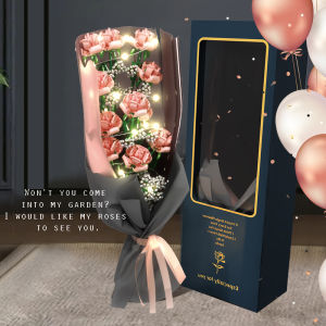 SEMBO Romantic Rose Gift Box Building Blocks 601216 Bricks Love Valentine Anniversary Present 520 Surprise Pink Bouquet Flower Toys Decoration Collection Display Assembly JADEL