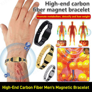 Sunrichh Mens Highend Magnet Bracelet: Energy Hand Jewelry & Carbon Fiber Accessory