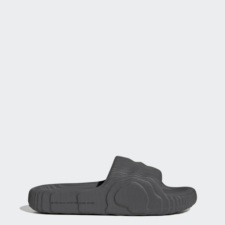 Mens grey hot sale adidas slides