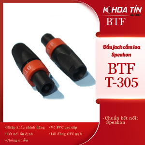 Jack Loa Speakon 4 Pin BTF Loại Tốt | Chân Đồng | Dùng Đấu Dây Loa Các Loại | Chắc Chắn Chống Nước | Giá 1 Jack