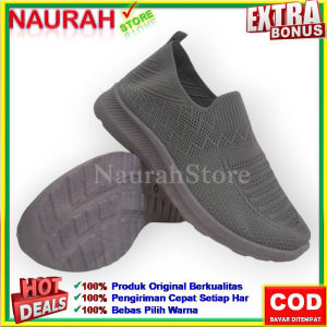 Sepatu Slip On The Wisdom Sneakers Nyaman Ringan Empuk Elastis Anti Slip Awet Sol