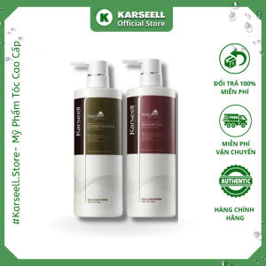 Dầu Gội Xả Collagen Phục Hồi Tóc Hư Tổn Dưỡng Tóc Mềm Mượt Hương Nước Hoa Karseell Maca Collagen 500Mlx2 Chính Hãng