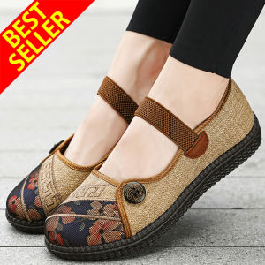 QINGHUI Sepatu kasual wanita ala Korea. Sepatu datar wanita yang nyaman. Sepatu pantofel modis wanita. Sepatu kerja kantor wanita.