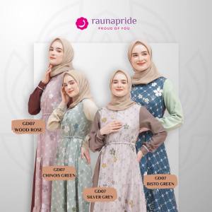 Couple Terbaru Gamis Rauna / GD - 07 / RGR -05 / RGA - 02 / KK-07/Silver Grey /Fashion Muslim
