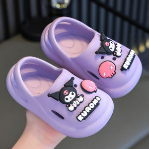 [🇵🇭 Stock&COD] Sanrio Slipper For Kids Kuromi Cinnamoroll Sandals Girls Boys Garden Shoes Waterproof Non-slip Slippers Beach Hole Shoes