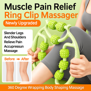 Womens Leg Stretch Massager Leg Massager Beauty Leg Device Ring Shaped Clip Muscle Relaxer Legs Yoga Roller Nine Wheel Leg Clamps