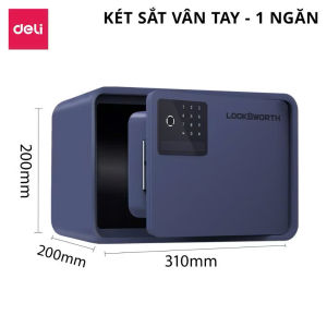 Két Sắt Mở Cửa Tự Động Deli Két Sắt Vân Tay Nhiều Màu Chống Cháy An Toàn Cho Gia Đình