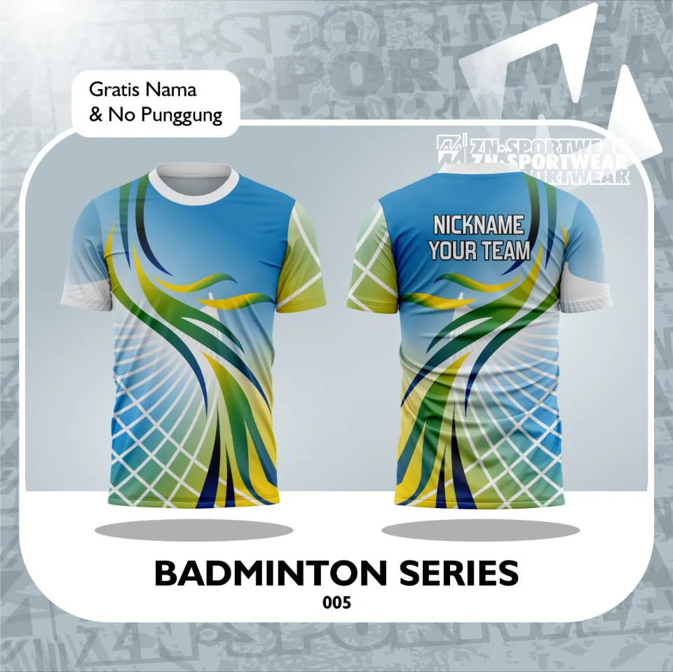 Baju Jersey Badminton Series 005 Custom Terbaru Supporter Baju