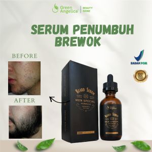 Beard Serum Brewok Kumis Jambang Alis Hasil Cepat Ampuh Permanen Beard Serum Green Angelica Original