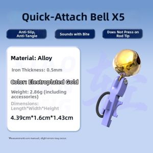 CLARO 5pcs Alarm Bell Fishing Bite Alarm Rod Clip Float Indicator Fishing Bite Bell Practical Bite Indicator Fishing Pole Bell Outdoor Fishing