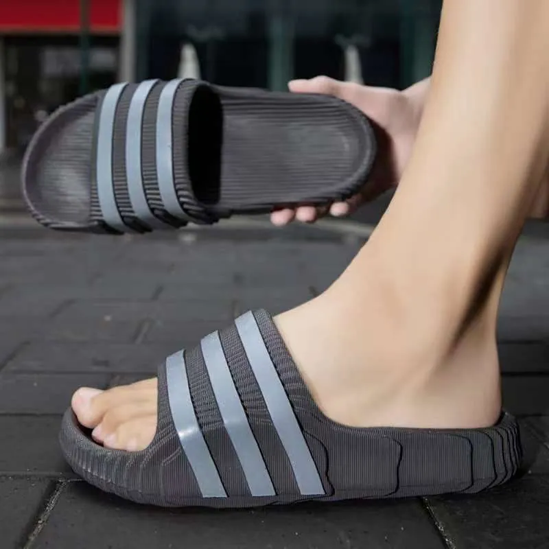 Mens comfortable slippers TOPS blue and grey by Wooppers-nttc.com.vn