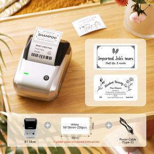 NIIMBOT B1 Thermal Label Printer Portable Bluetooth Inkless Label Maker Baking Fruits Snack Beverage Tea Cookies Sticker Smart Wireless No Ink Sticker Machine