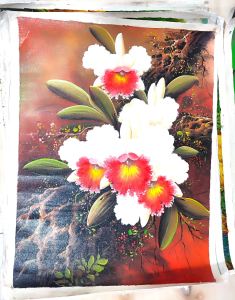 Lukisan Asli Tangan Kain Canvas Cat Cantik Rustic Mewah Uk 60*80 Cm Kado Ulang Tahun Hampers Gift Hiasan Dinding