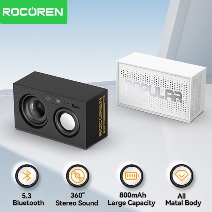 Rocoren Bluetooth Speaker Portable Wireless Mini Outdoor Subwoofer High  Quality Stereo Support Making Phone Call Music Player Charge Speakers