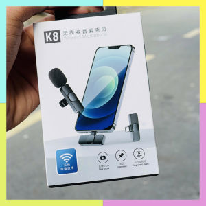 Micro mic thu âm không dây cài áo khử tiếng ồn model K8 thu âm micro phone cài áo