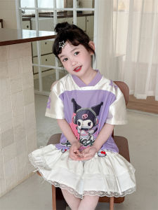 🎀 👧ชุดซัมเมอร์เด็กหญิง Sanrio Kulomi ล่าสุด! เสื้อยืดแขนสั้น + กระโปรงน่ารัก สไตล์สาวน้อยสุดชิค ✨