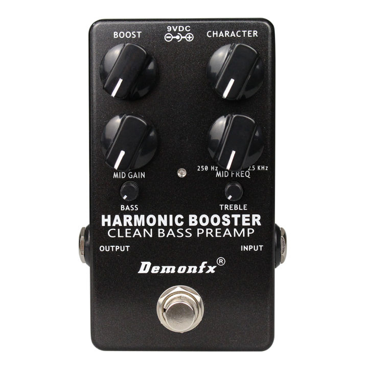 Demonfx NEW Harmonic Booster Clean Boost Preamp kesan Bass Pedal ...