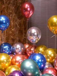 (SG SELLER- 10pcs/20pcs 12 Inch Metalic Color Shining Chrome Latex Balloon Party Stage Decoration
