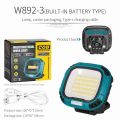 Portable LED Spotlight Lantern Strong Light Flashlight Outdoor Camping Fishing Emergency Rechargeable Magnetic Work Lamp W892. 