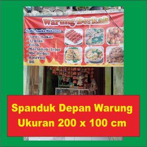 Spanduk Ukuran 200x100 cm (2m x 1 m) Untuk Warung Jualan Bisa Custom dan Gratis Desain