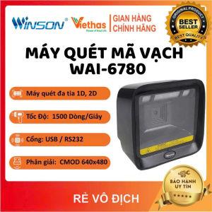 Máy quét mã vạch 2D đa tia để bàn Winson WAI-6780 Chuyên dùng cho Siêu thị Tạp hóa Shop thời trang
