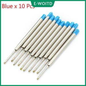 【E-WOITD】 10 Pcs blue ink parker style standard 1.0mm ballpoint pen refills nib medium
