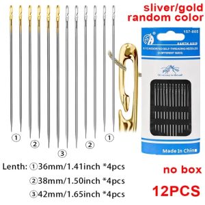 30pcs/box DIY Hand Sewing Needles With Box Large Eye Embroidery Needle Blind Threading Pins Household DIY Beading Craft Sewing Tools