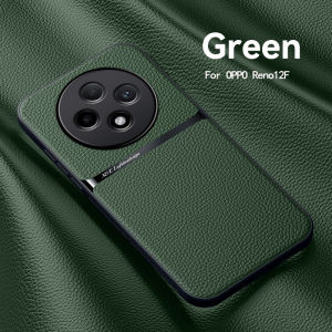 เคส CPH2637สำหรับ Oppo Reno 12 F เคสโทรศัพท์หนังกันกระแทกสำหรับ Oppo Reno 12F Reno12F 5G 2024ตัวยึดด้านหลัง