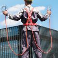 Safety Body Harness Double Hook/Safety Belt Proyek Hook Besar. 